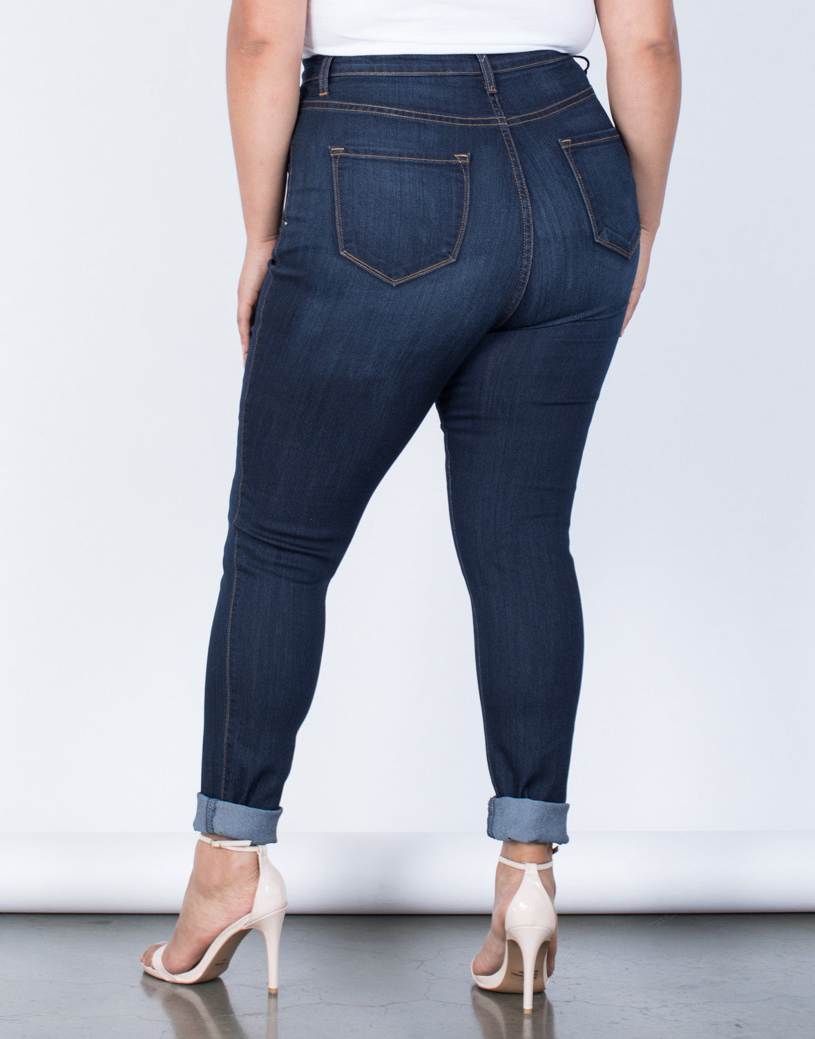 Plus Size High Waisted Skinny Jeans