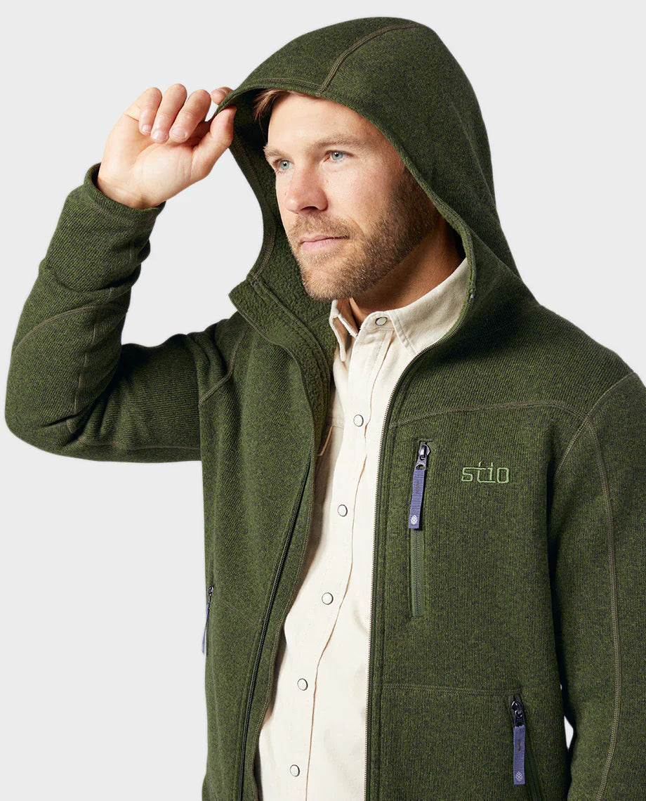 AllTrails ¡Á Stio Men's Wilcox Fleece Full Zip - Pine Forest Heather