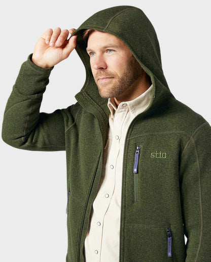 AllTrails ¡Á Stio Men's Wilcox Fleece Full Zip - Pine Forest Heather