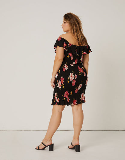 Plus Size Bodycon Smocked Sundress