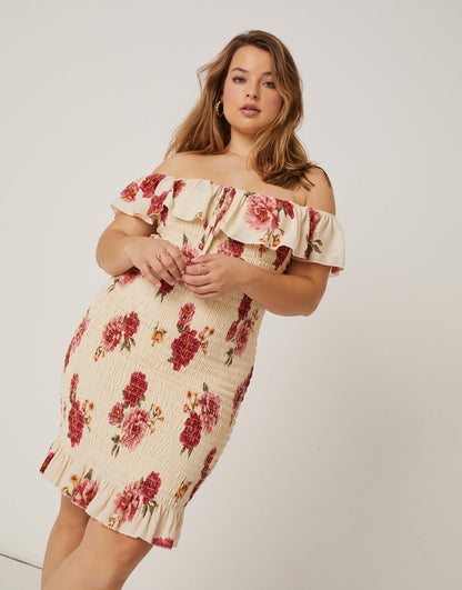 Plus Size Bodycon Smocked Sundress