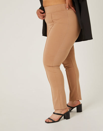 Plus Size Front Seam Stretch Pants