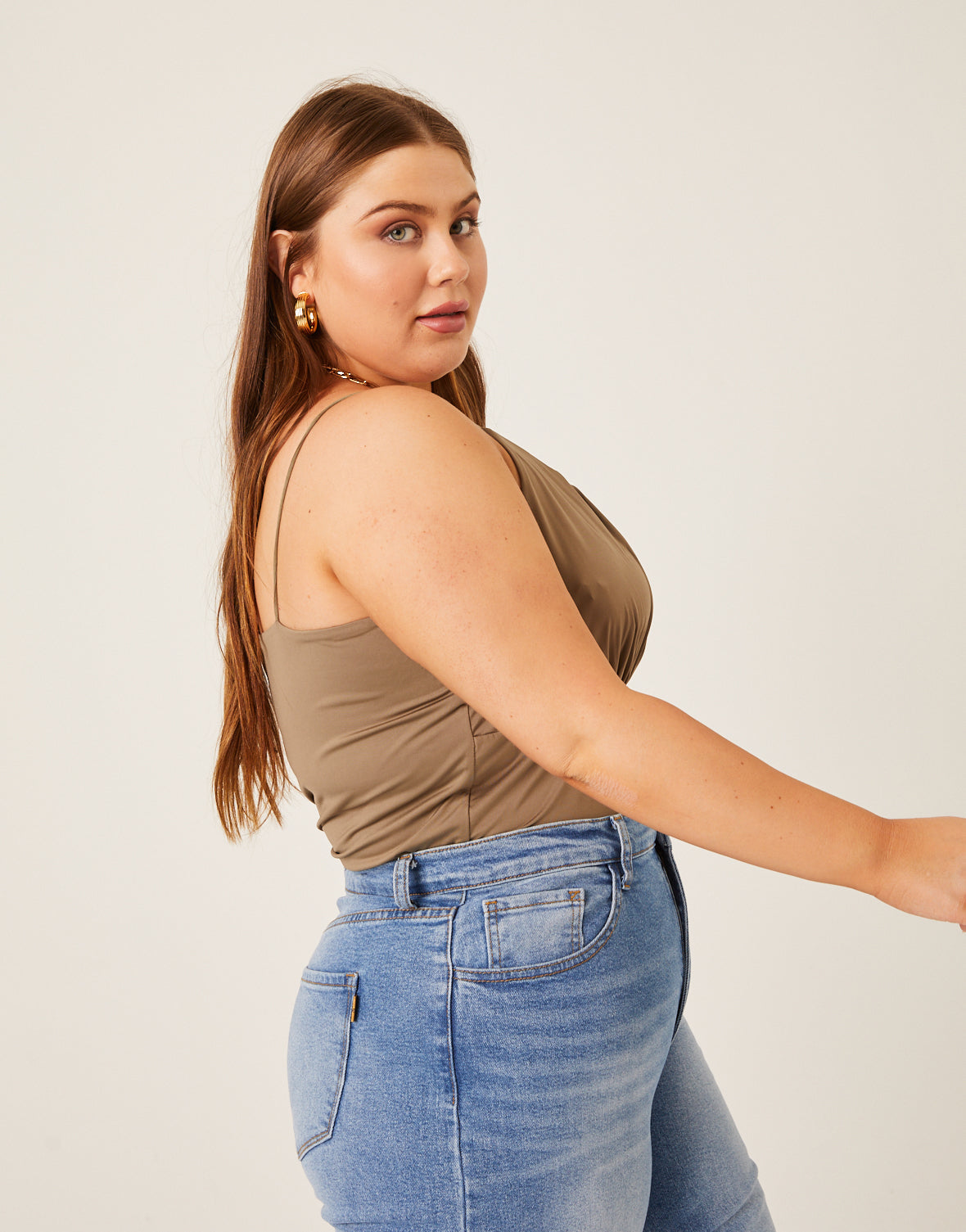 Plus Size Gathered Bust Tank