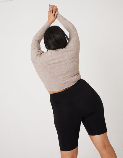Plus Size Zip Up Crop Top
