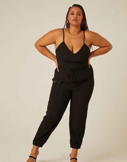 Plus Size Ribbed Knit Matching Set