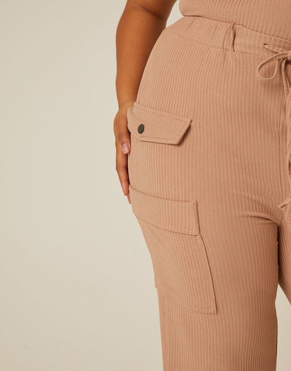 Plus Size Ribbed Knit Matching Set