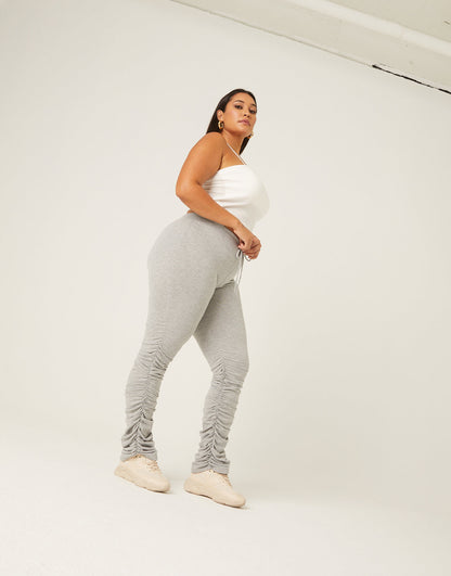 Plus Size Ruched Joggers