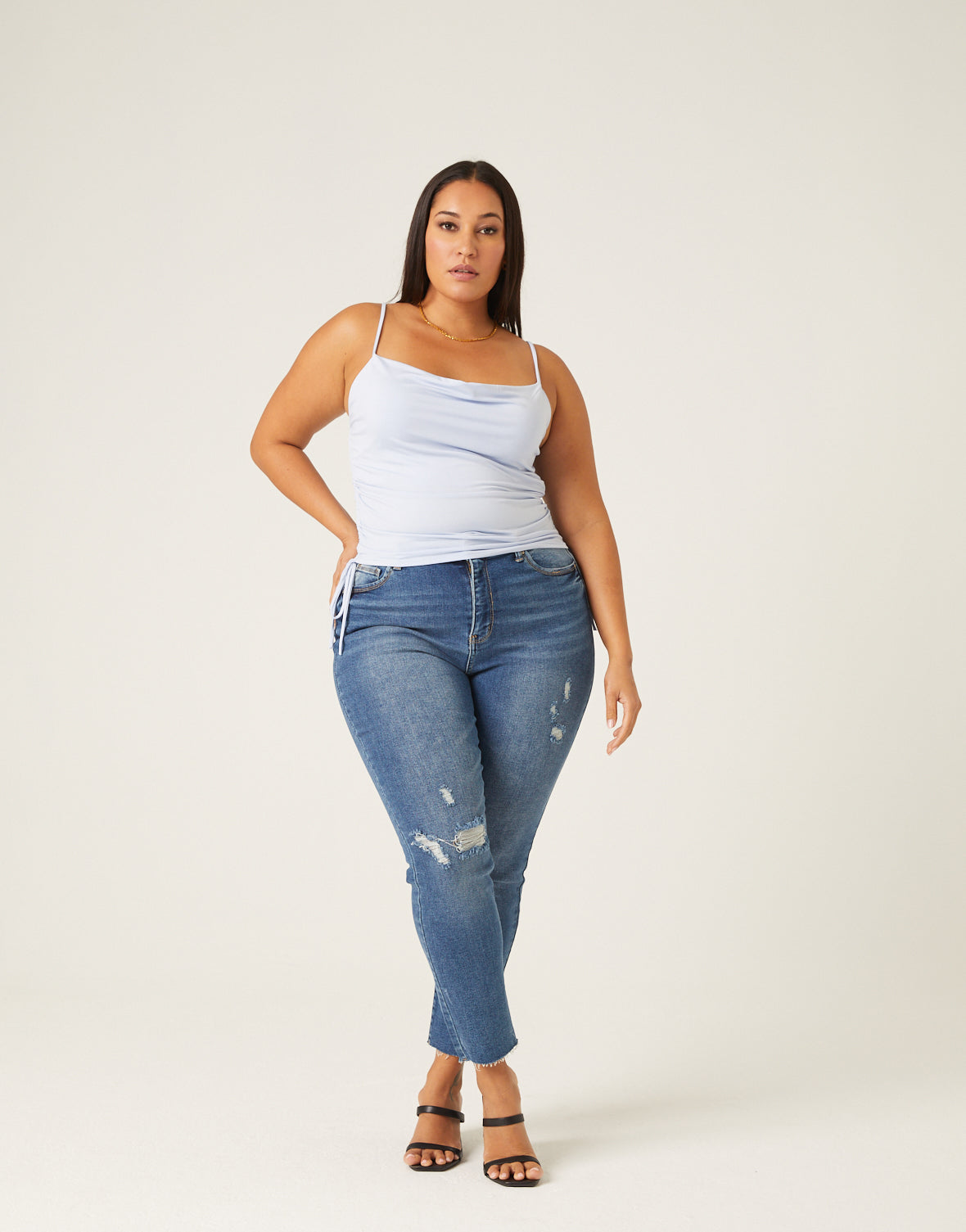 Plus Size Side Ruched Tank