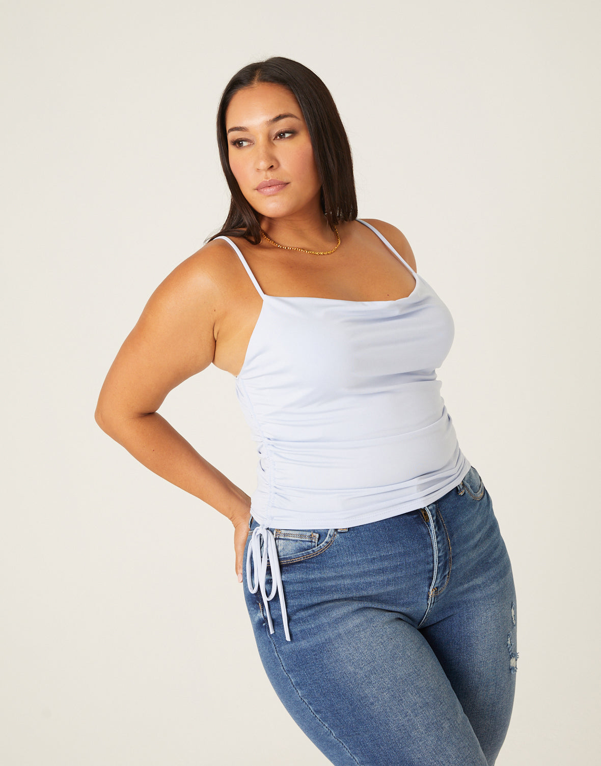 Plus Size Side Ruched Tank