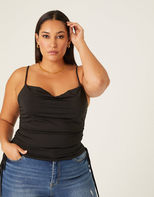 Plus Size Side Ruched Tank