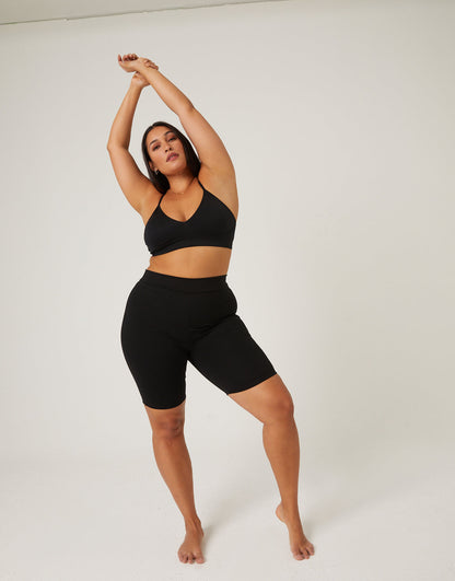 Plus Size Stretchy Bike Shorts