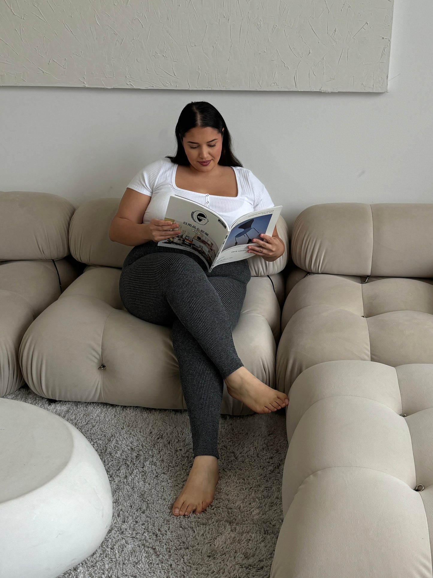 Plus Size Ribbed Leggings